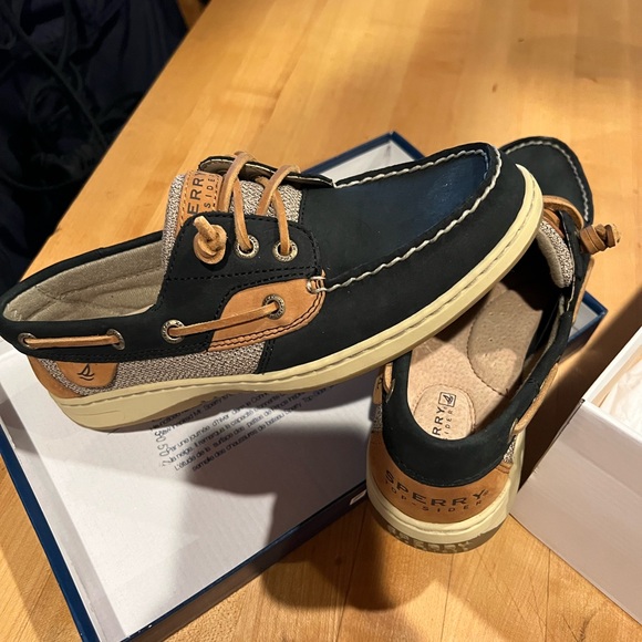 Sperry Black and Brown Top-Sider Shoes - Picture 2 of 9